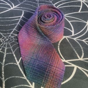 Jordache Purple and Green Woven Tie